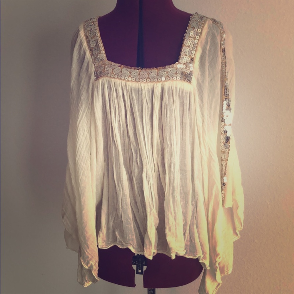 Free People Sheer Blouse (S)